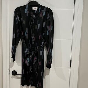 XiRENA Black Multicolor Patterned Long Sleeve Dress
